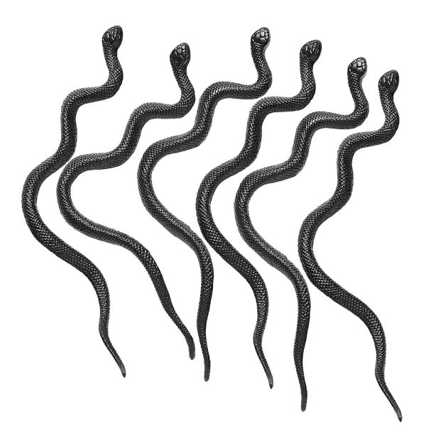 Αποκριάτικα Φίδια Μαύρα - Σετ 12 Τεμαχίων (12cm)